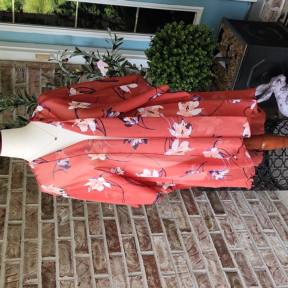 Emory Park Floral Kimono Cardigan, Size L